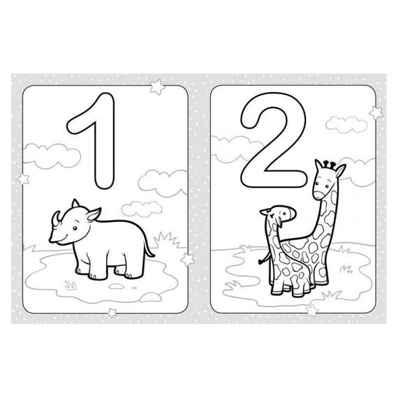 Розмальовка дитяча Розфарбуй цифри КЕНГУРУ 1489005 для найменших | Зображення 2