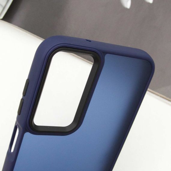 Чехол TPU+PC Lyon Frosted для Samsung Galaxy A25 5G Navy Blue | Зображення 3