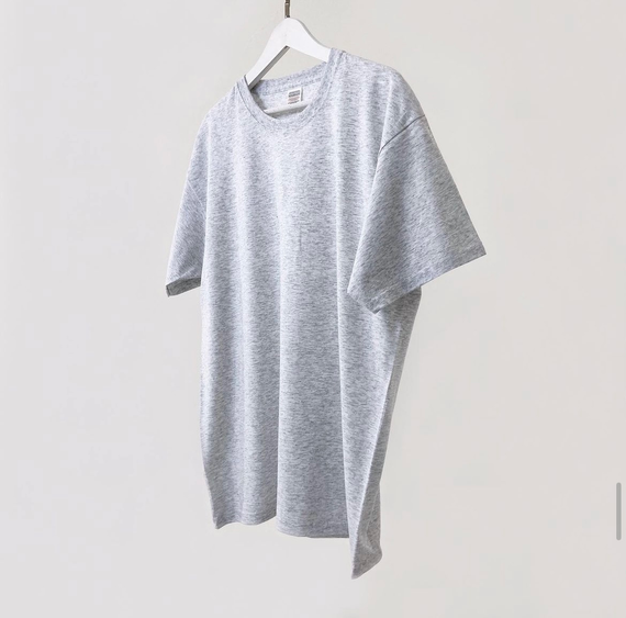 Мужская футболка классическая с коротким рукавом OW0001 цвет светло-серый размер L