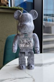 Bearbrick дизайнерська статуетка ведмідь Беарбрік 28 см mb034 сірий