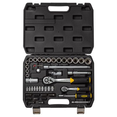 Набор инструментов Sigma насадок торцевых и бит 1/4", 1/2" 72шт CrV mid (6003741) | Зображення 2