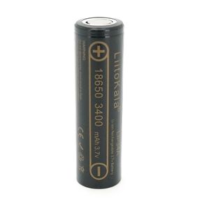 Акумулятор 18650 Li-Ion LiitoKala Lii-34A, 3400mAh (3250-3350mAh), 3.7V (2.75-4.2V), Black, , 2 шт в упаковці, ціна за 1 шт