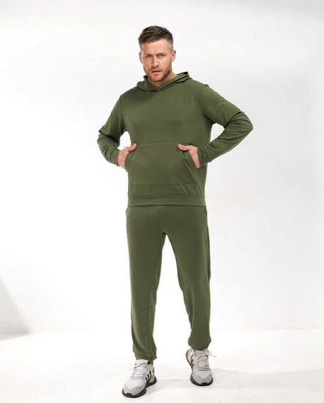 Мужской спортивный костюм SOLINNA Mod 105, комплект худые + брюки,  46–60 Хаки, 54–56 | Зображення 4