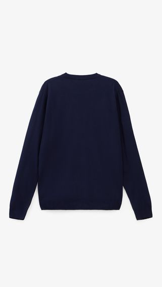Джемпер однотонний чоловічий GENUA G01205-0002 XL Темно-синій shop (2000999471476) | Зображення 3