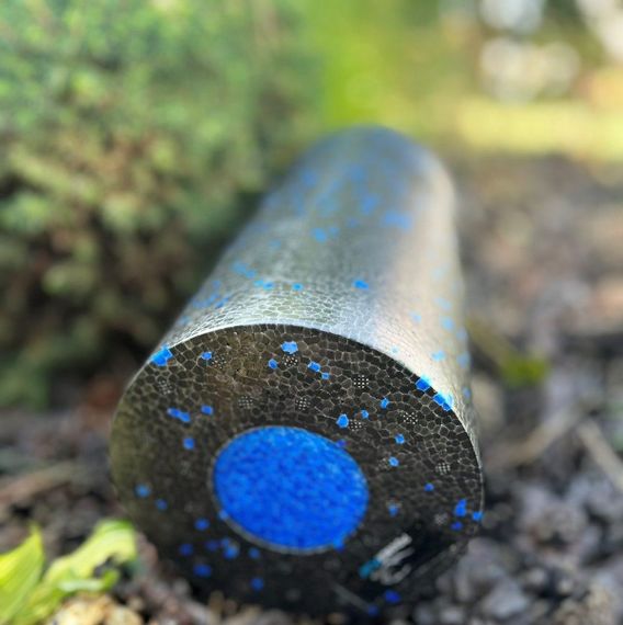 Массажный ролик (роллер) гладкий Паверплей PP-4348 2 in 1 EPP Foam Roller Черно/Синий (33x14см.) | Зображення 5