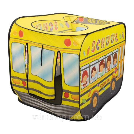 Дитячий ігровий намет «Шкільний автобус» 110×70×66 см намет для дітей Жовтий HP-S-5NDY | Зображення 4