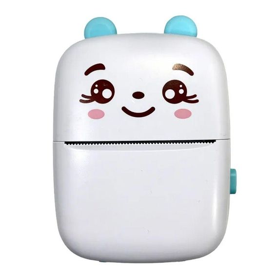 Портативний міні принтер з Bluetooth + 1 рулон паперу, Блакитний / Дитячий термопринтер для друку з телефону / Бездротовий принтер | Зображення 6