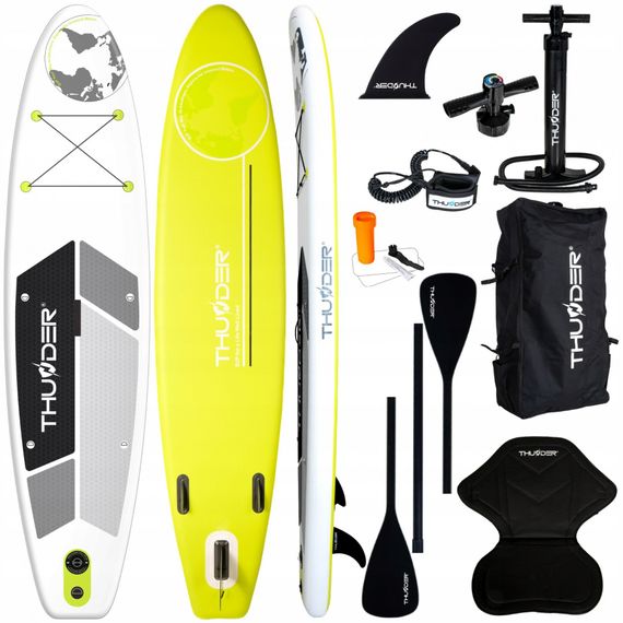 Надувна дошка SUP THUNDER Planet 320 см з веслом Lime
