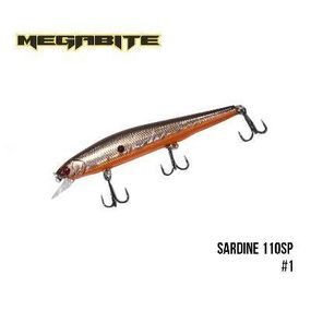 Воблер Megabite  Sardine 110SP (110 mm, 13.7 g, 1.2 m) (1)