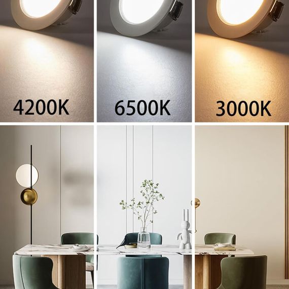 Вбудований світлодіодний світильник, 6 шт., спрямоване світло | Зображення 1