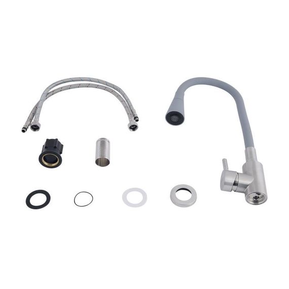 Смеситель для кухни Lidz Aria 015F31 с гибким изливом (k35) LDARI015F31GNK31871 GNK | Зображення 3