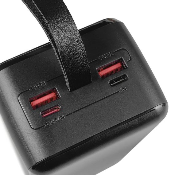 Power Bank - Портативна батарея 40.000 mAh. чорний - GP-40BQC. швидка зарядка 22.5W GRUNHELM | Зображення 4