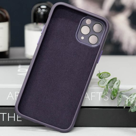 Чехол TPU+Glass Sapphire Midnight with MagSafe для Apple iPhone 12 Pro Max (6.7") Фиолетовый / Deep Purple | Зображення 1