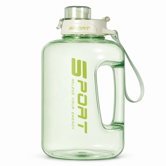 Спортивная бутылка для воды 1700 мл (1,7 л) с ручкой (BPA Free) - Нежный Зеленый | Зображення 1