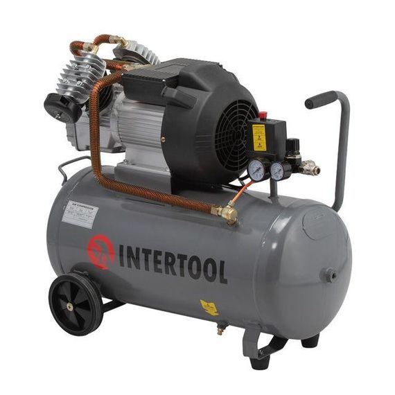 Компресор 50 л, 10 aтм, 420 л/хв INTERTOOL PT-0007 | Зображення 1