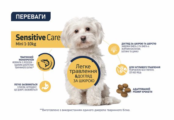 Сухий корм для собак малих порід із лососем Advance Mini Sensitive, 7 кг | Зображення 2