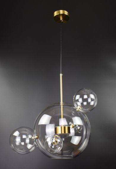 Люстра світлодіодна підвісна LED світильник для квартири на стелю лед 26330 Бронза 50-180х51х51 см.