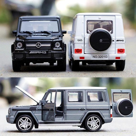Металева машинка Автопром Mercedes-Benz G 65 AMG: світло, звук, 4 кольори, 18х9х9 см гелік Мерседес | Зображення 1