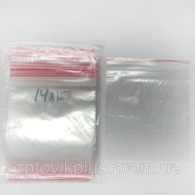 ЗИП-пакеты струнная застежка 14см*15см (упак. 100 шт)