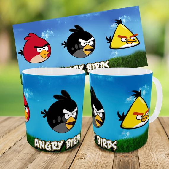 Набір: дитяча сумка-бананка+кружка Енгрі Бердс 32х15см, бананка для хлопчика через плече на подарунок (01026) | Зображення 2