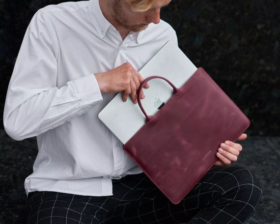 Чохол для ноутбука вінтажний Incarne Stem MacBook Air 15" 2023-2025 stem-burgundy-vintage-air-15 | Зображення 4