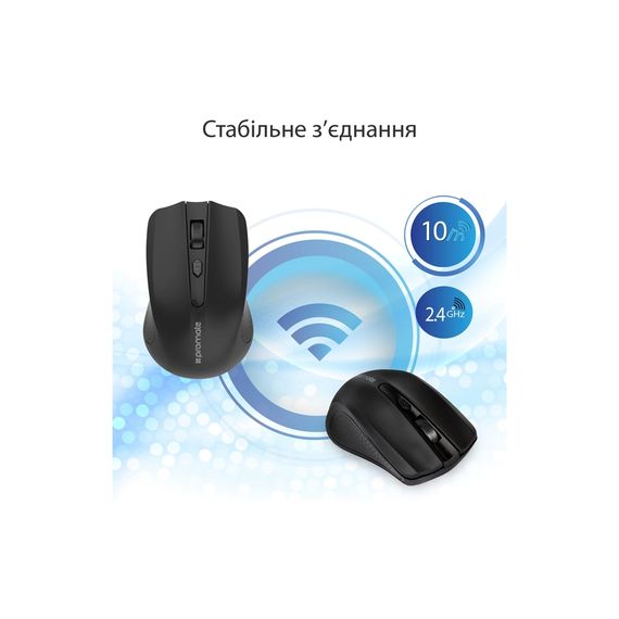 Мишка Promate Clix-8 Wireless Black (clix-8.black) | Зображення 5