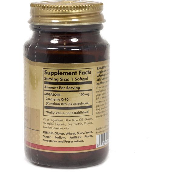 Коэнзим Solgar Megasorb CoQ-10 100 mg 30 Softgels | Зображення 1