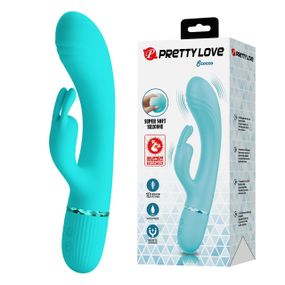 Вібратор-кролик Pretty Love Scocco, блакитний, 20 х 3.6 см sexstyle