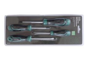 Набір викруток прогумованих SL3x75, SL5x100, PH1x75, PH2x150 (4шт) Стандарт СИЛА 3006851