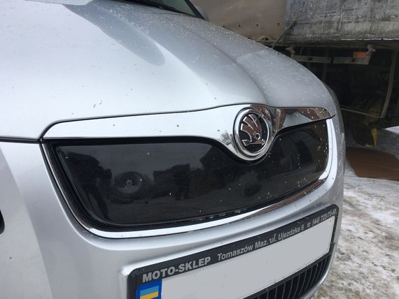 Зимняя накладка на решетку (2007-2010, верхняя) Глянцевая для Skoda Fabia | Зображення 1