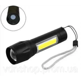 Світлодіодний ліхтарик Bailong Police COB USB BL-511 BL-515 BL-513 у пластиковому чохлі