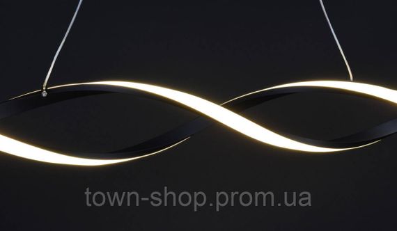 Люстра потолочная LED H20L-1000-bk Черный 25-100х14х100 см. | Зображення 6