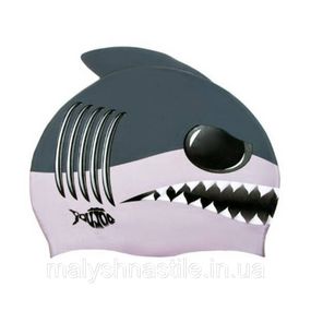 Шапочка для плавания детская Shark NE-DL-C12 серая