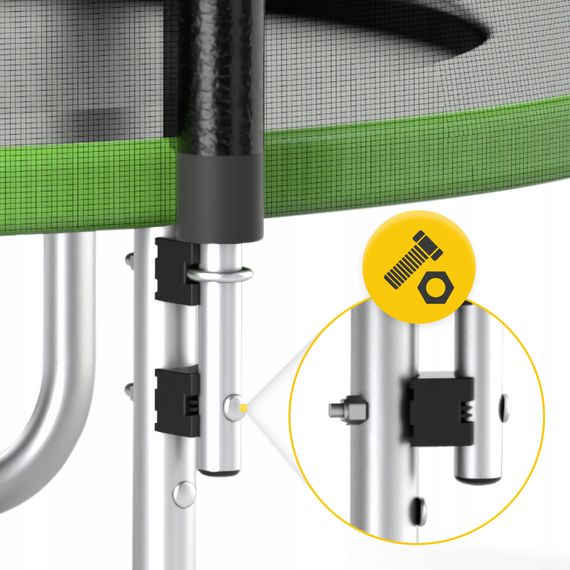 Батут із зовнішньою сіткою 4FIZJO Classic 10FT 312 см Black/Green (P-5907739314130) | Зображення 8