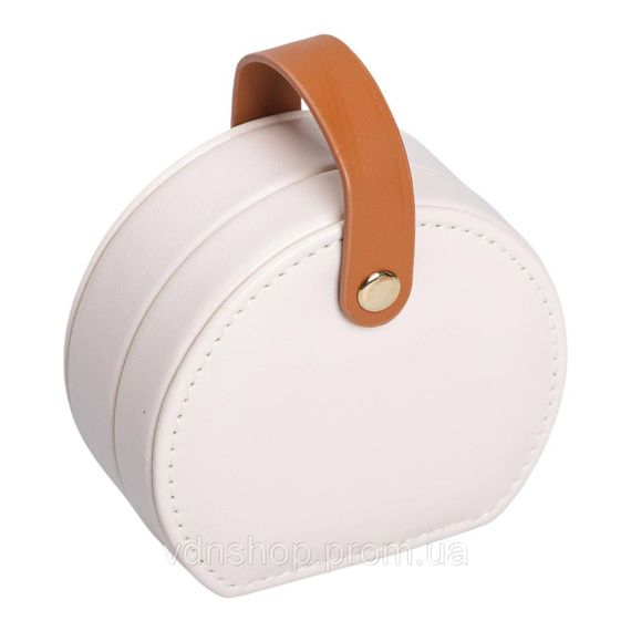 Скринька для прикрас з еко шкіри 10×9×4.5 см ​​органайзер для ювелірних виробів HP-5-31BE | Зображення 2