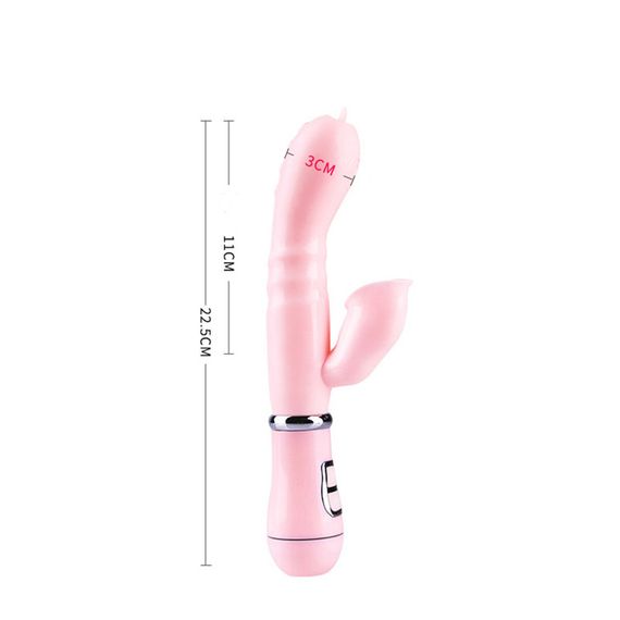 Вибратор-кролик "Vibro licking", 12 режимов вибрации, цвет розовый sexstyle | Зображення 2
