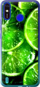 Чохол на Tecno Spark 4 Lite Зелені часточки лимона "852u-2425-2448"