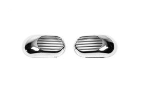 Решітка на повторювач `Овал` (2 шт, ABS) для Volkswagen Jetta 2006-2011 рр