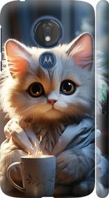Чохол на Motorola Moto G7 Power Білий кіт "5646m-1657-2448"