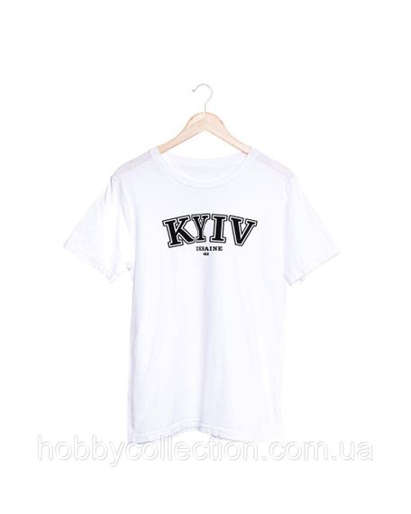 Футболка чоловіча із патріотичним принтом "KYIV Ukraine 482" біла | Зображення 3