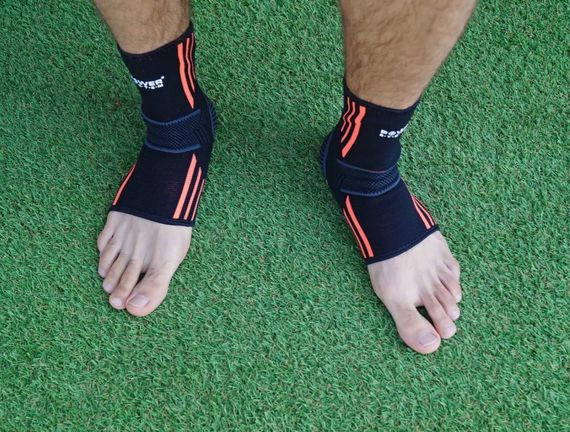 Бандажі на гомілкостоп Power System PS-6022 Ankle Support Evo Black/Orange L (пара) (PS_6022_L_Black/Orange) | Зображення 6