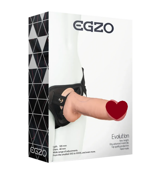 Страпон жіночий EGZO Evolution STR005 (20 см х 4,8 см) Sex Aura