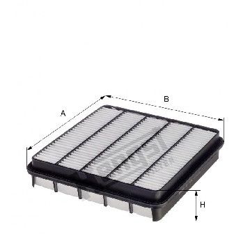 Фильтр воздушный Toyota Land Cruiser 200 4.5 i/D4-D 07-, Hengst, E1763L,