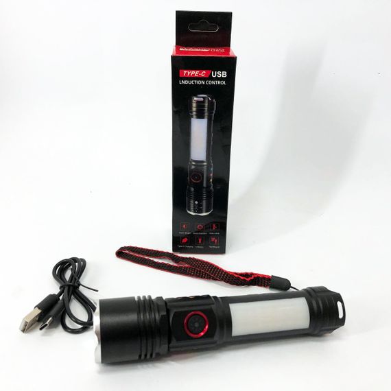 Ліхтар тактичний Police PLD-2307, Ліхтар ручний потужний, Тактичний ліхтар, Кишеньковий ліхтар з usb | Зображення 1