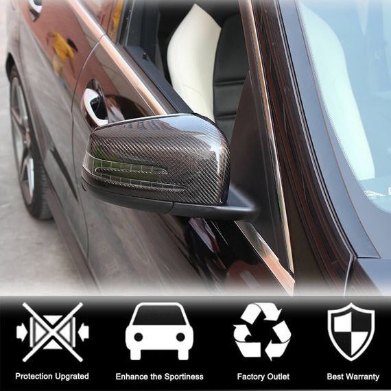Накладки на Зеркала Карбон для Mercedes C-class W204 2007-2015 гг | Зображення 2