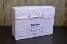 Постельное белье Golden Colors Stonewashed 200 х 220 см Pink (переработанный хлопок)