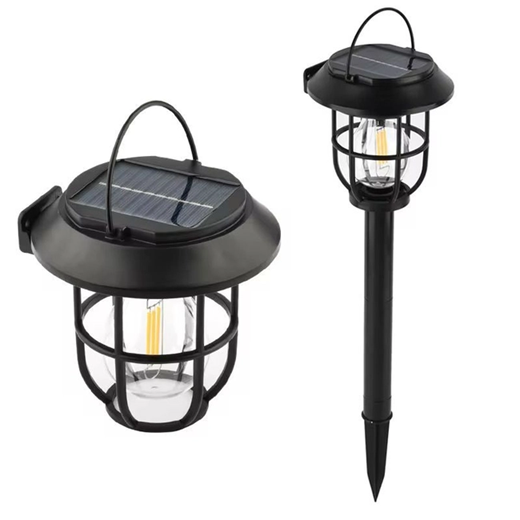 Сонячний садовий ліхтар Solar Garden Light ZL-W611 1шт для освітлення доріжок клумб газонів Чорний