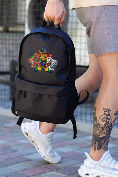 Повсякденний рюкзак шкільний для хлопчика/дівчинки Without з принтом Щенячий Патруль Black