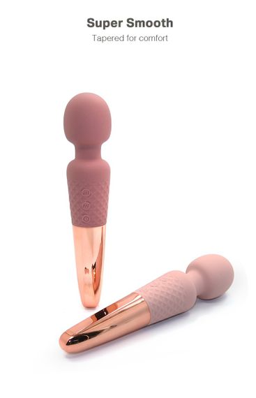 Вібратор мікрофон Sweet Em Velvet Lure, 28 режимів вібрації, бежевий із золотом | Зображення 4