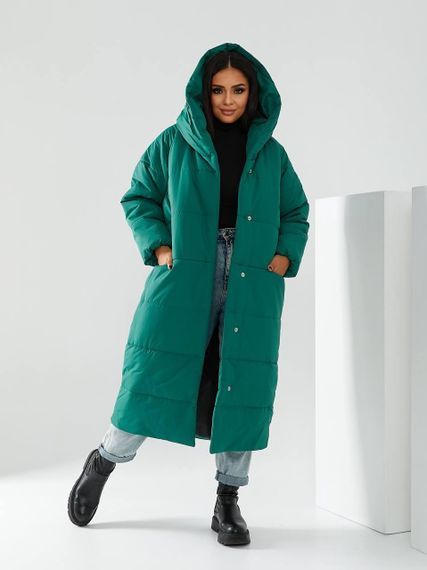 Пуховик зимовий, арт.А-521, колір ізумруд